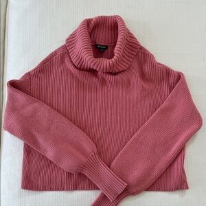 wild fable Dusty Rose Ribbed Cowl Neck Sweater